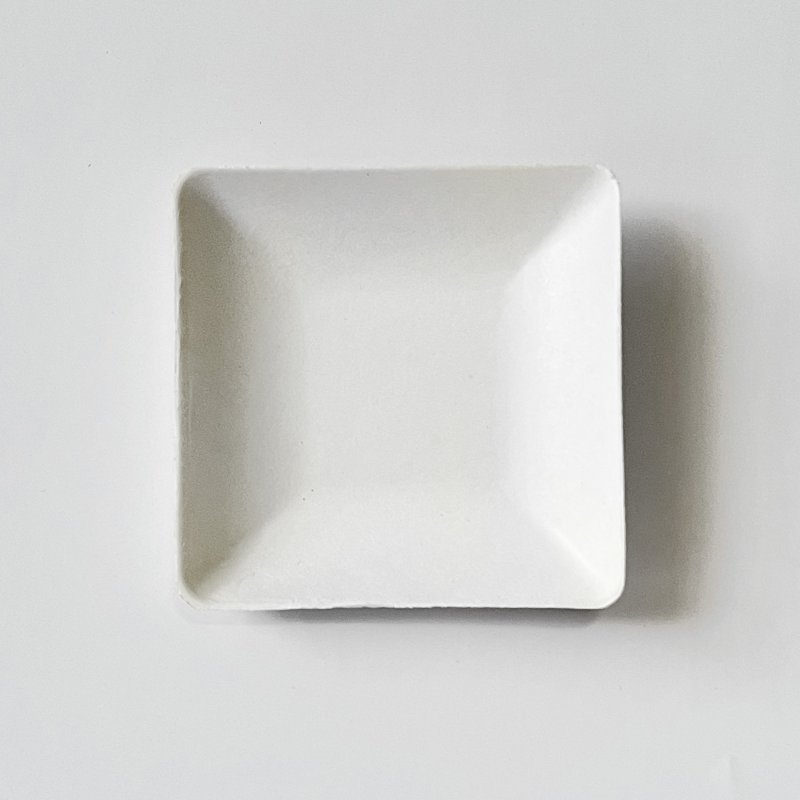 eco u Sugarcane Canape Plate - Square 100% Biodegradable 50 S