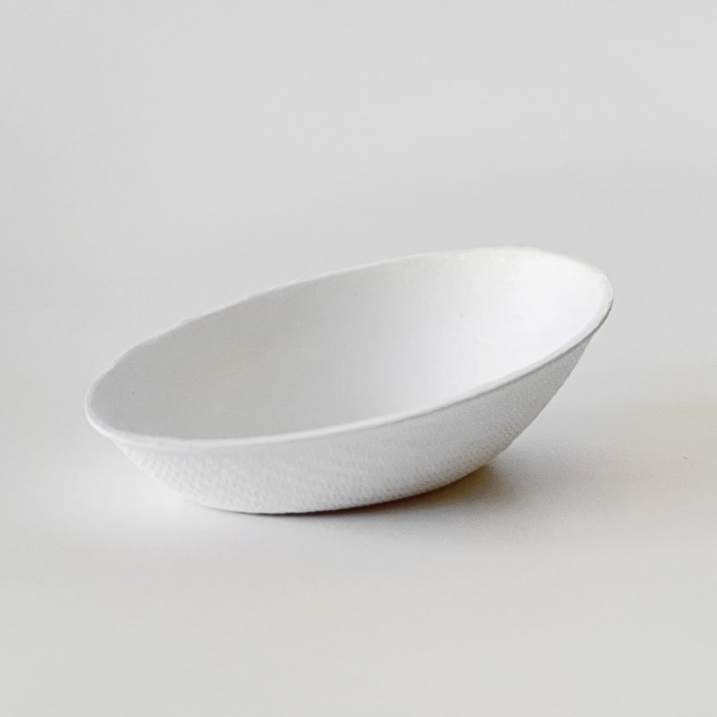 eco u Sugarcane Canape Plate - Oval 100% Biodegradable 50 S