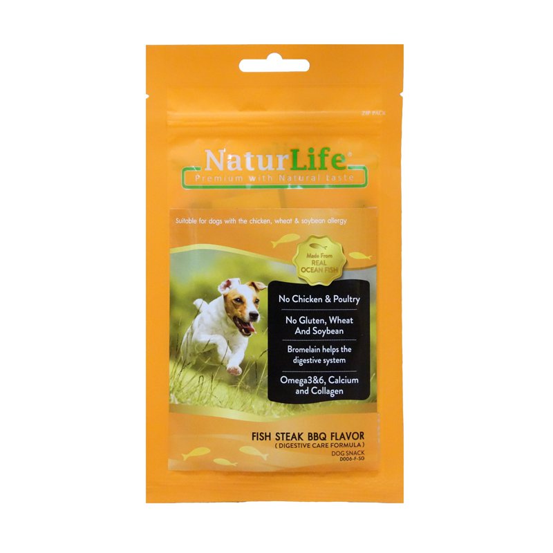 Naturlife Dog Snack - Fish Steak BBQ 55 G