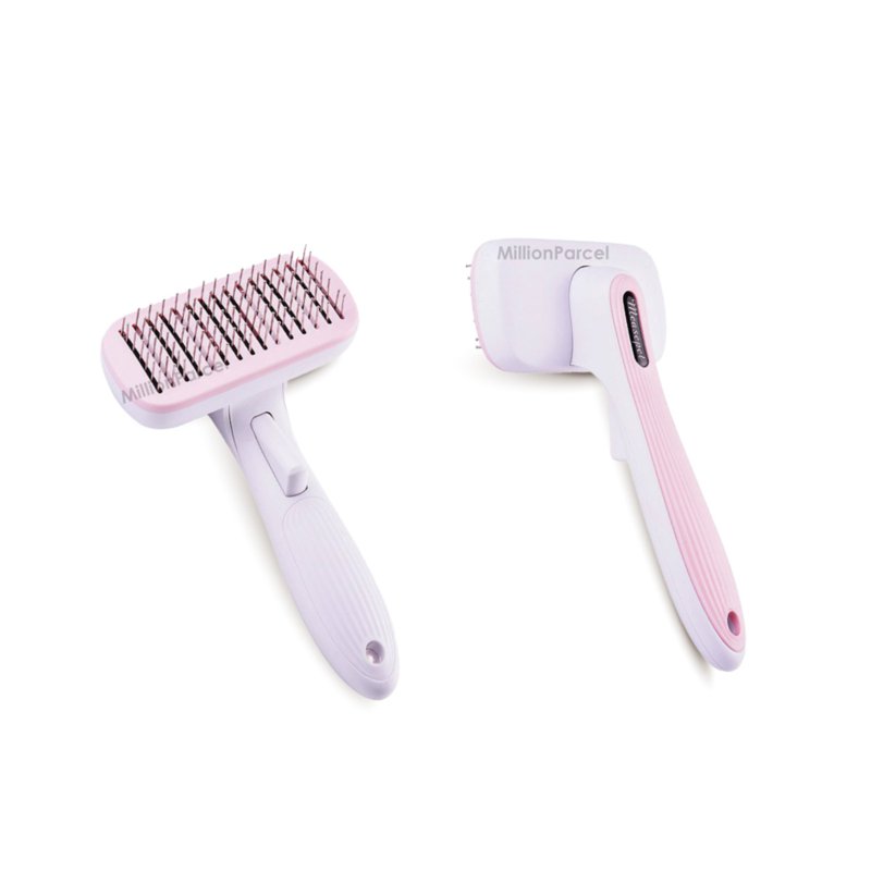 MillionParcel Pet Brush Pink - Fine Pin