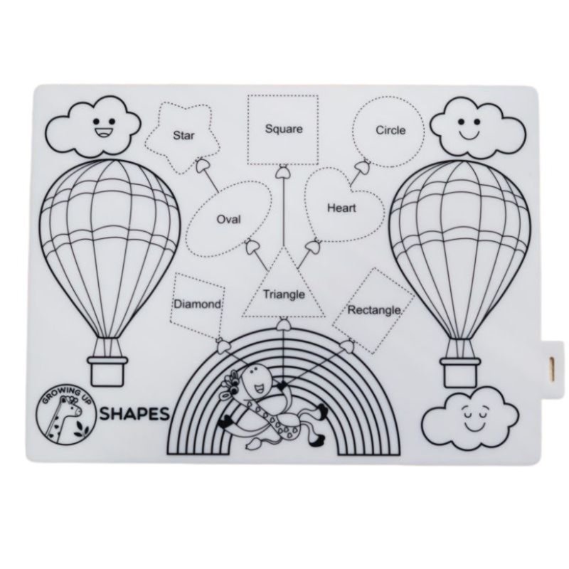 Growing Up Shapes Colouring Mat - 20X15cm (Small)