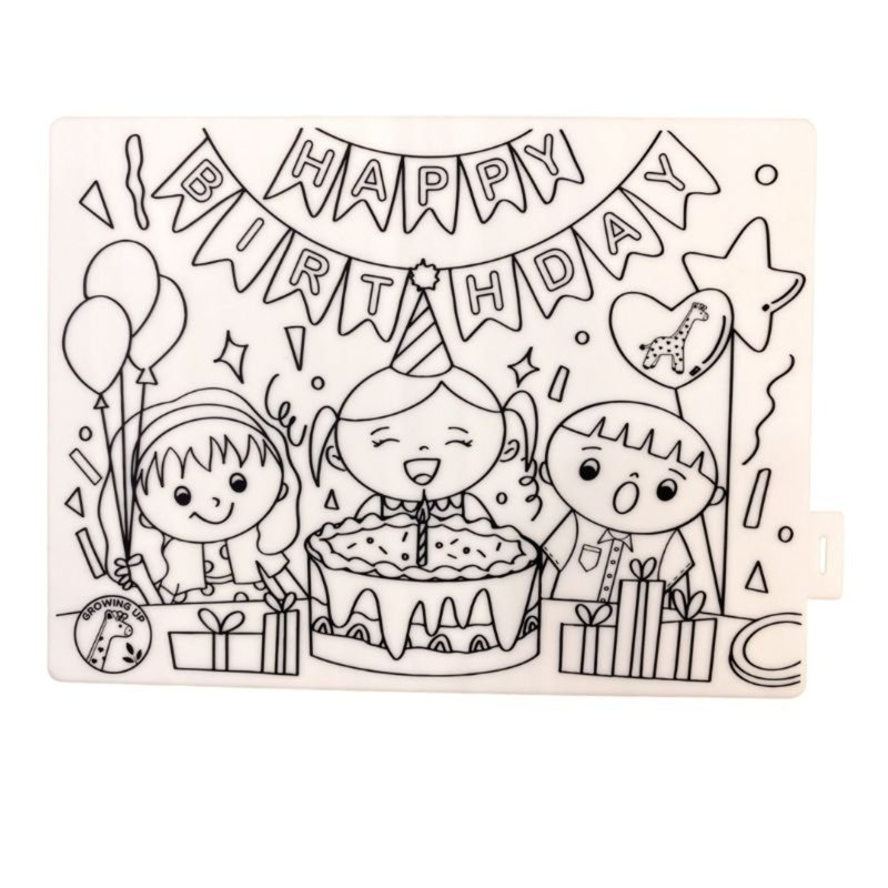 Growing Up Birthday Girl Colouring Mat - 20X15cm (Small) 1 S