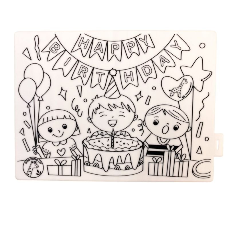 Growing Up Birthday Boy Colouring Mat - 20X15cm (Small) 1 S