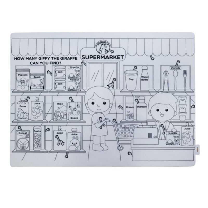 Growing Up Supermarket, Colouring Big Mat 40x30cm 1 S