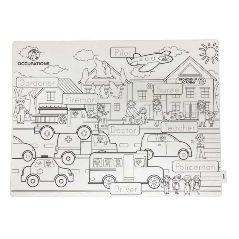 Growing Up Occupations, Colouring Big Mat 40x30cm 1 S