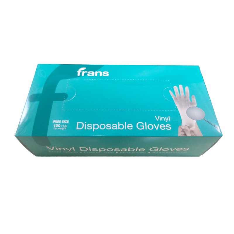Frans Vinyl Disposable Gloves 100 S
