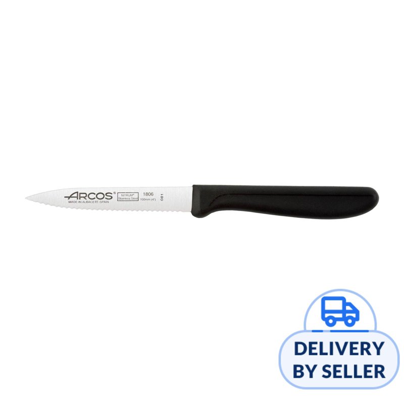ARCOS Serrated Paring Knife 10cm Black