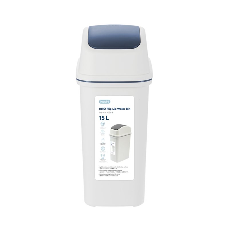 Inochi Flip Lid Waste Bin Blue