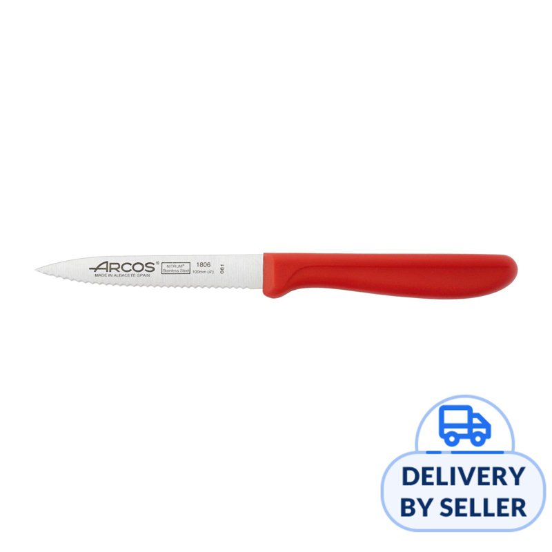 Arcos Paring Knife 100Mm Serrated Red 1 S