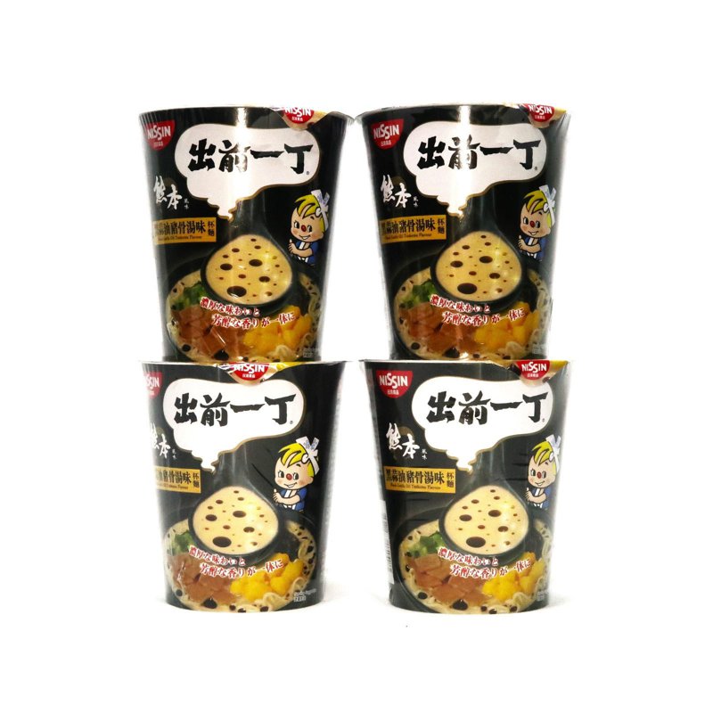 Nissin Demae Iccho Nissin Demae Black Garlic Tonk Cup Noodle - Bundle of 4