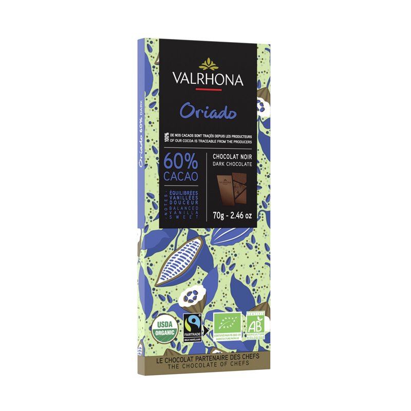 Valrhona Grand Cru Bar Oriado Organic Dark 60% Cocoa