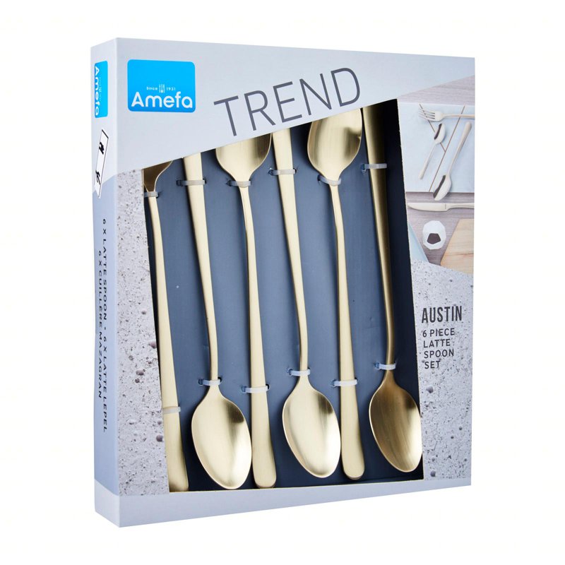 Amefa Ice Latte Spoon Set 6's Trend - Champagne Finish 6 S