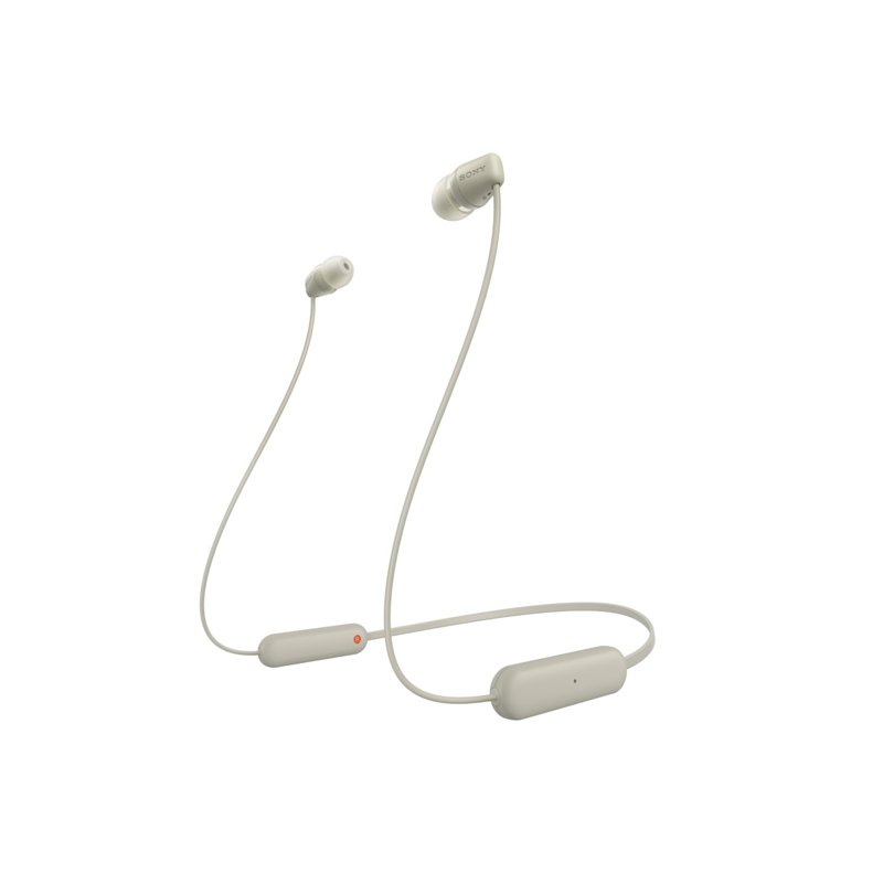 Sony WI-C100 Wireless In-Ear Headphone - Beige 1 S