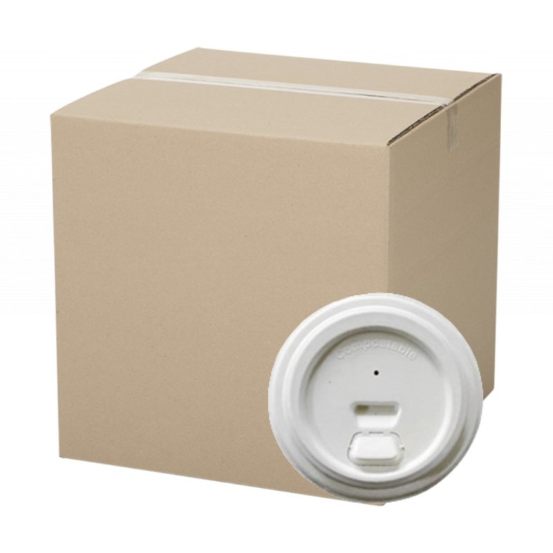 eco u Sugarcane Flip Lid (8oz cups) 100% Biodegradable (Ctn) 50 S