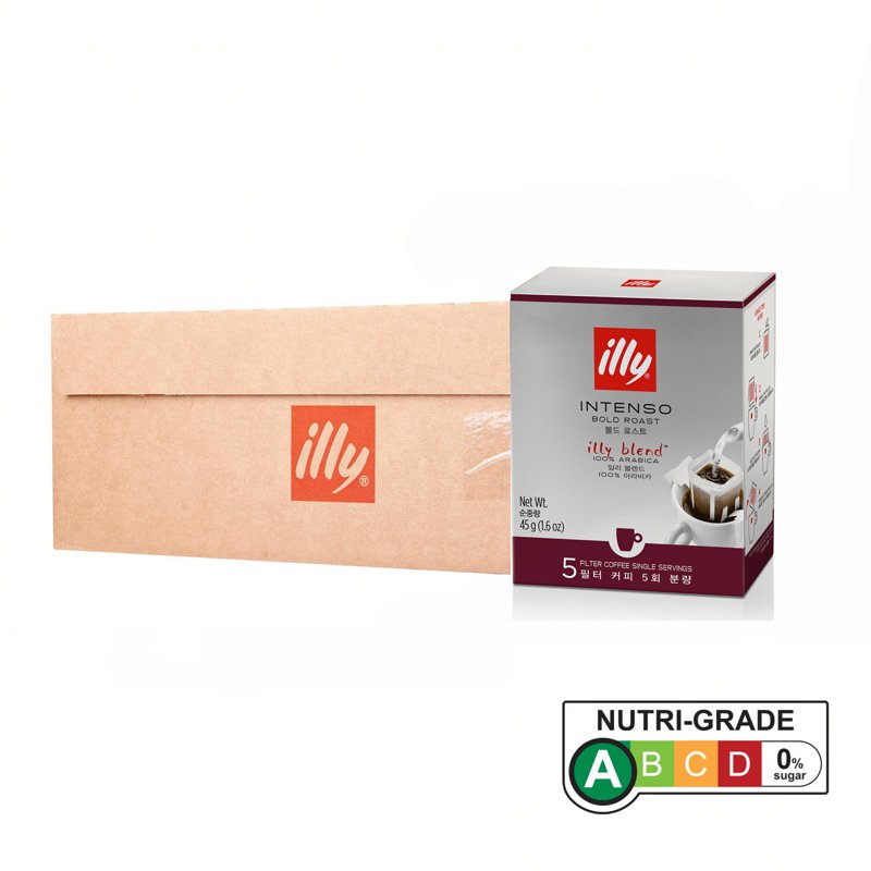 illy Drip Bold Roast Coffee 9gm - 5 Serving - Carton 9 S