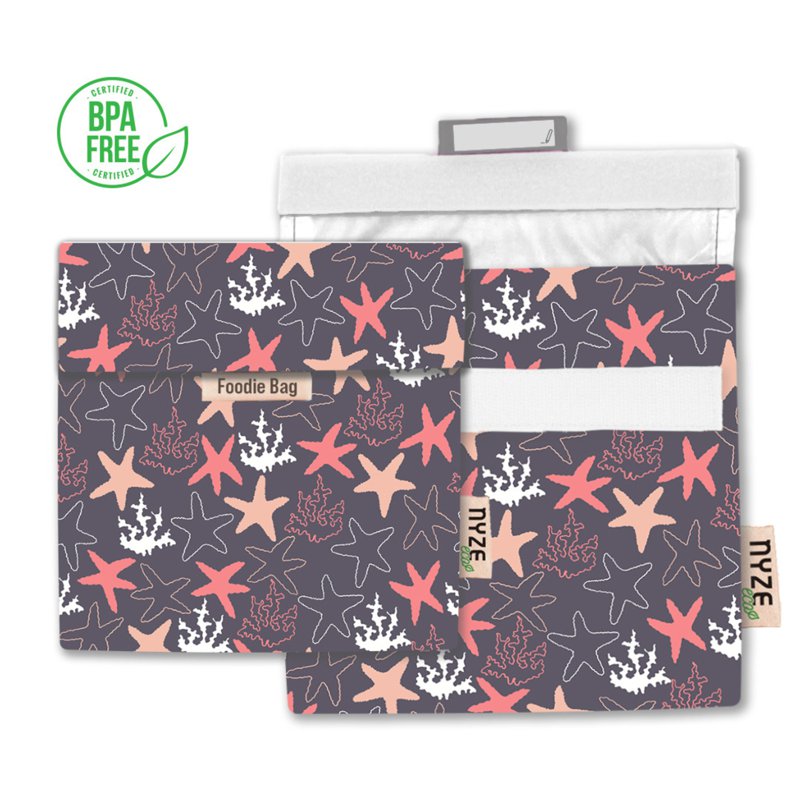 NYZE Eco Reusable Foodie Bag For Snacks, Sandwiches - Star 1 PC