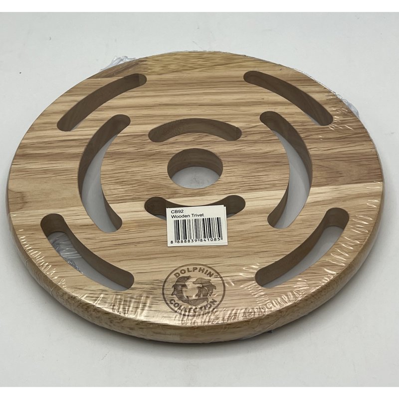 Dophin Collection Round Wooden Trivet (L) 1 S
