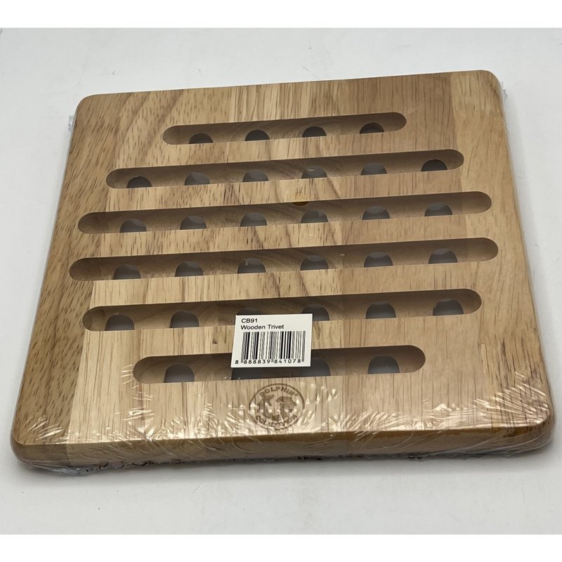 Dophin Collection Square Wooden Trivet (L) 1 S