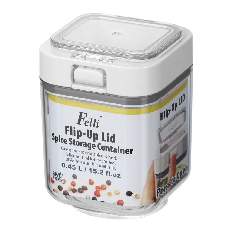 Felli Flip Up Lid Spice Storage Container