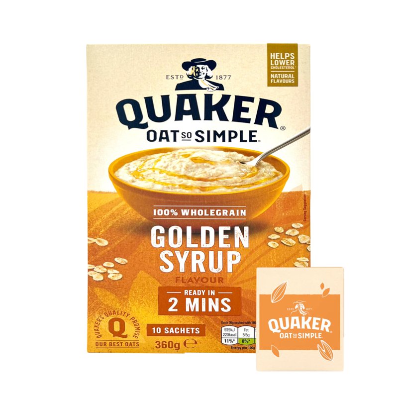 Quaker Oat So Simple Porridge Sachets - Golden Syrup