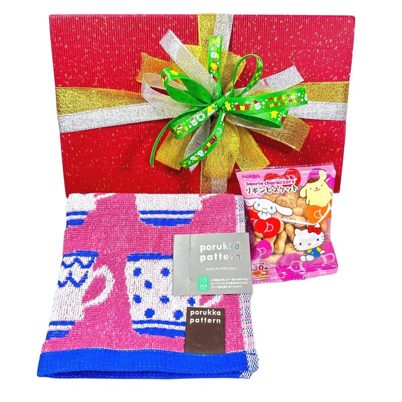 Ssh Giftset-Porukka Teacup Design Carry Towel & Biscuits