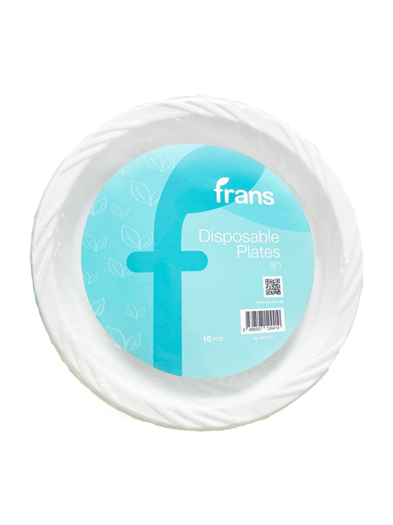 Frans Disposable Plates 9" 10 S