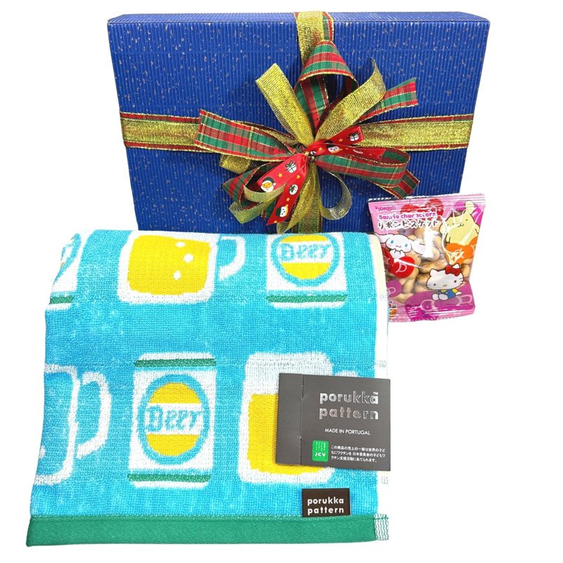 Ssh Giftset-Porukka Beer Design Skinny Towel & Biscuits
