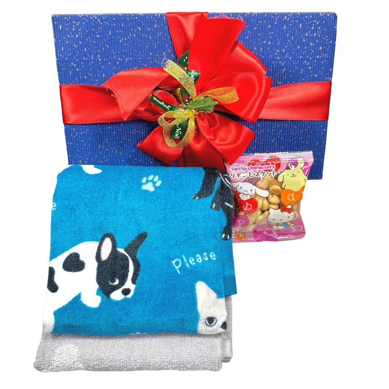 Ssh Giftset-French Bulldog Set Face Towel & Biscuits