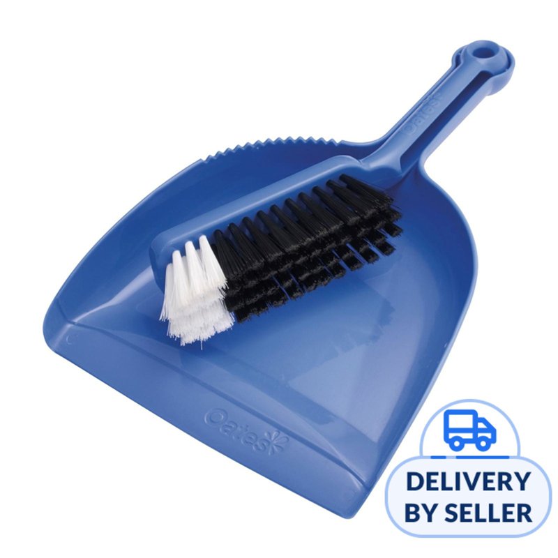 Oates Dustpan and Counter Brush Set - Blue 1 S