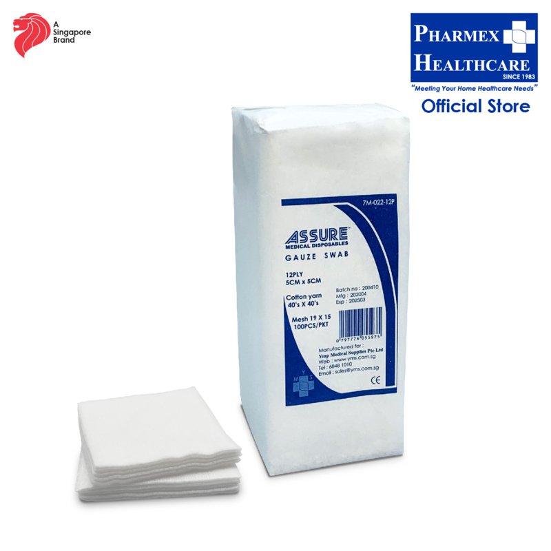 ASSURE Medical Disposables ASSURE Gauze Swab N/Sterile 5cm 12 100 S