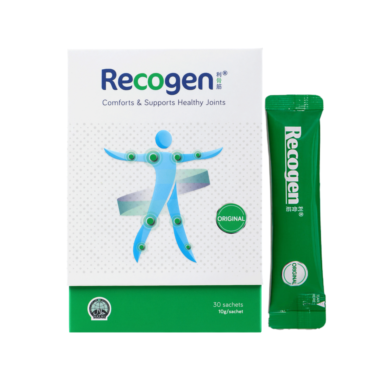 Recogen Original Collagen Powder - For Healthy Joints 30 S