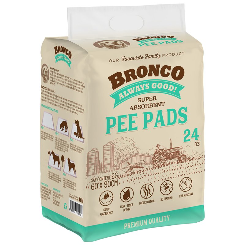 Bronco Super Absorbent Pee Pads (Sap ) - 60cm x 90cm