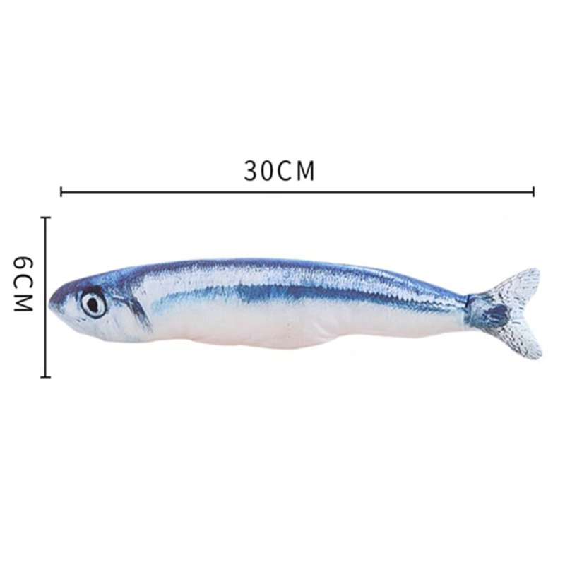 Jin Duo Le Simulated Fish Catnip Cat Toy - Cololabis Saira 1 S