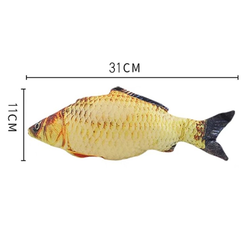 Jin Duo Le Simulated Fish Catnip Cat Toy - Yellow Carp 1 S