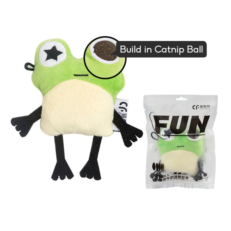 CAT FOREST Animal Shape Cat Toy with Catnip Ball - Frog 1 S