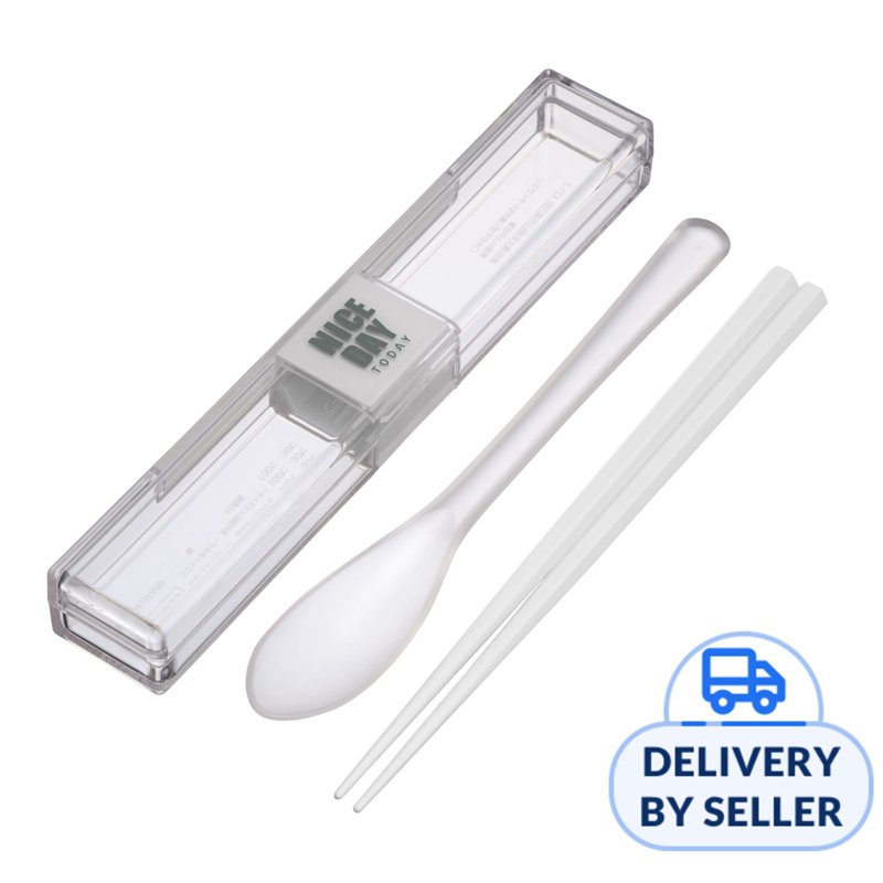 Lustroware Spoon Chopstick Set w/Case 18cm-White 1 S