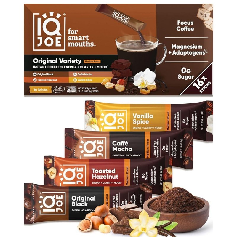 IQBar IQJoe Enhanced Instant Coffee Variety Pack