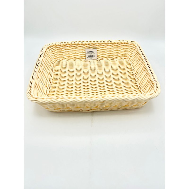 Sunnex Polypropylene Rattan Basket 32.5X26.5X6.5Hcm Rect