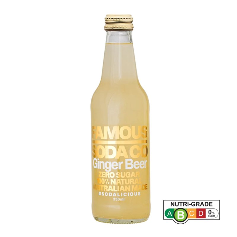 Famous Soda Co Sugar Free Ginger Beer Bottle