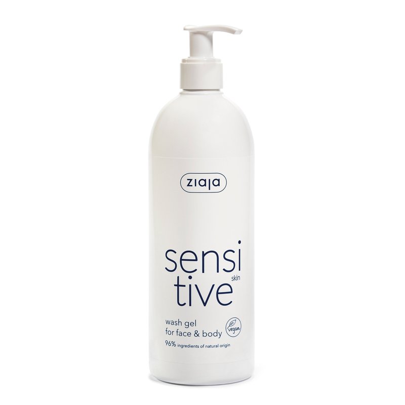 Ziaja Sensitive Skin Face And Body Wash Gel Dispenser