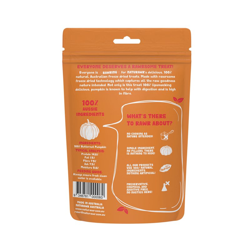 Naturawr Pumpkin Patch Freeze Dried Dog Food Treats