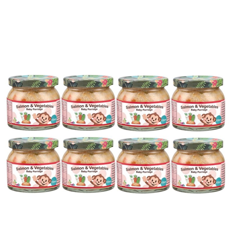 Eusik Baby Rice Porridge - Salmon & Vegetables, 10mths+