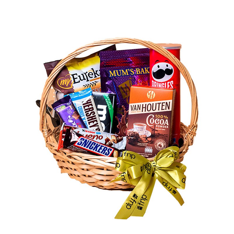 FNP Exotic Chocolate Brown Willow Basket 1 S