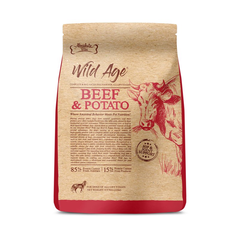 Absolute Bites Wild Age Dry Dog Food Beef Potato