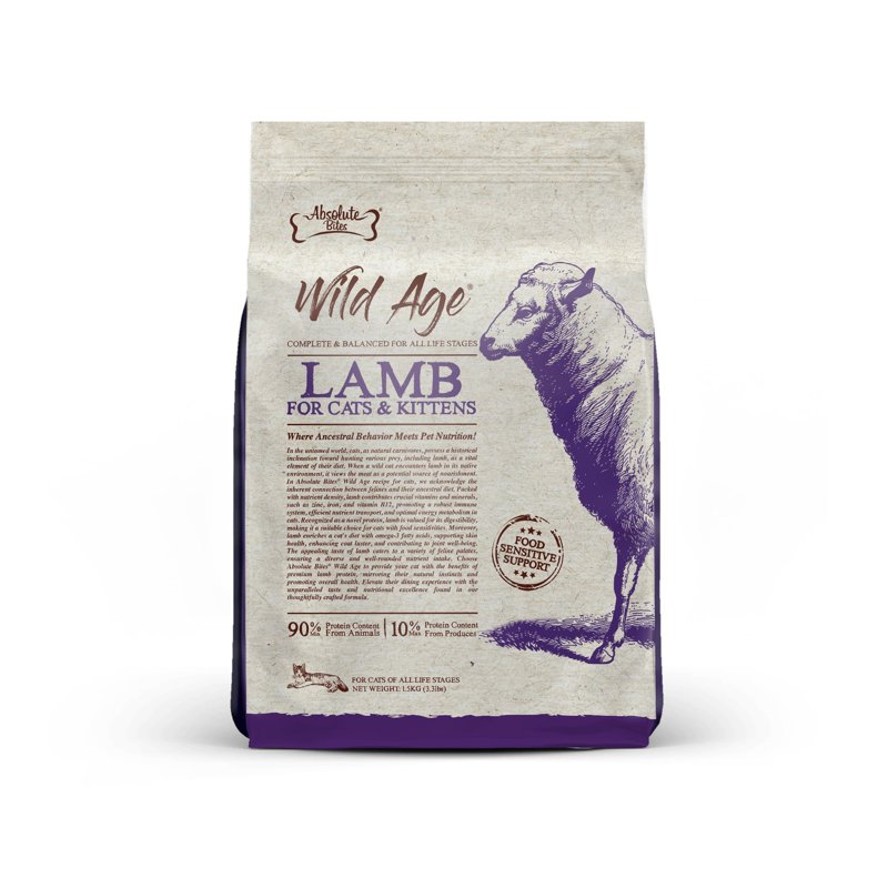 Absolute Bites Wild Age Dry Cat Food Lamb