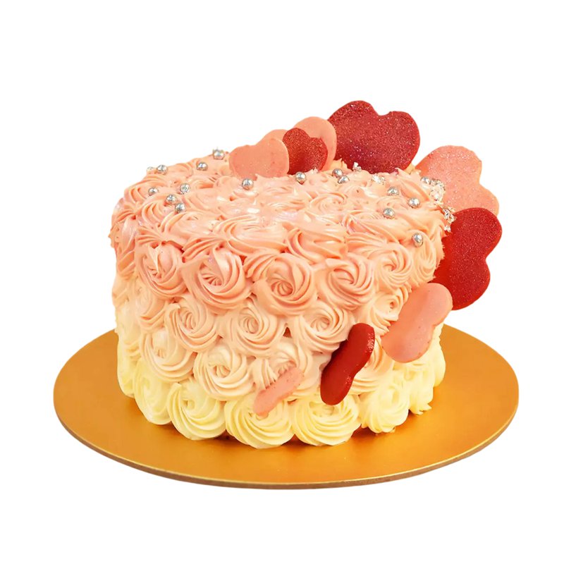 FNP Floral Heart Chocolate Cake 1 S