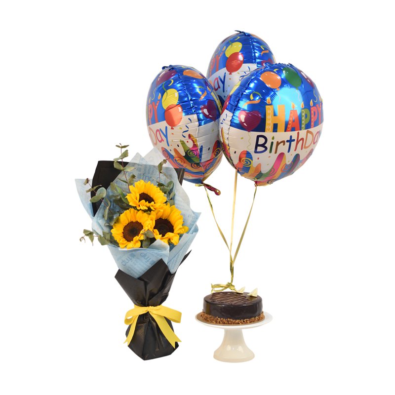 Ferns n Petals Summery Sunflower Bouquet Combo