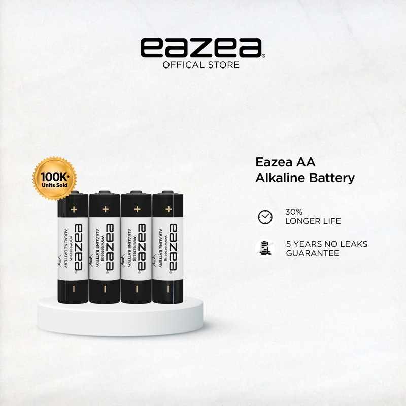 EAZEA AA Alkaline Battery (For Digital Locks) 4 S