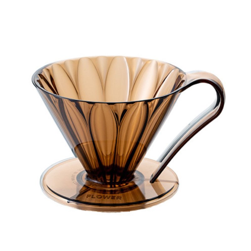 Cafec Tritan Cone-shaped Dripper (Clear Pink Brown) Cup4