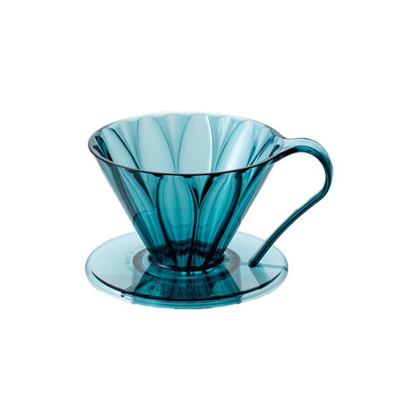 Cafec Tritan Cone-shaped Dripper (Clear Blue Green) Cup1